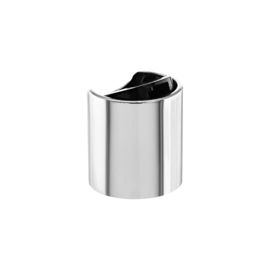 Disc Top Cap – 20/410 / Glossy / Black / Aluminium Sleeve / Silver