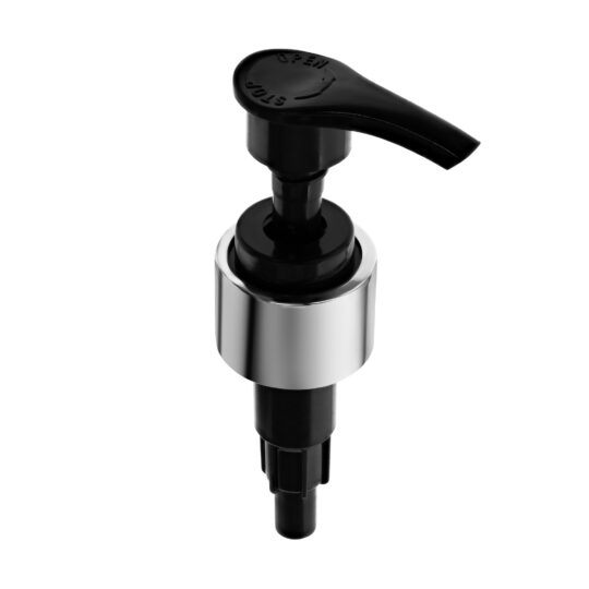 Lotion Pump – Screw Lock Down / 24/410 / Regular / Smooth / Aluminium Sleeve / Silver / Black / Custom Length