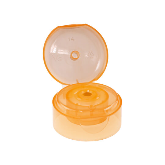 Tube Closures Snap on – 50mm / 5mm / Transparent Orange