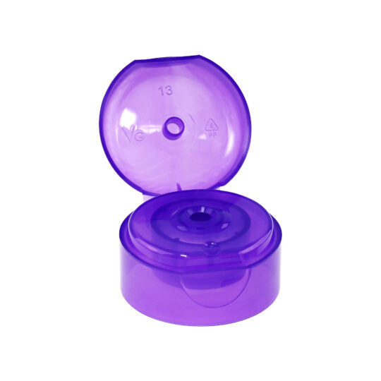Tube Closures Snap on – 50mm / 5mm / Transparent Violet
