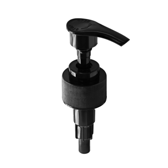 Lotion Pump – Screw Lock Down / 24/410 / Regular / Ribbed / Black / 230DT