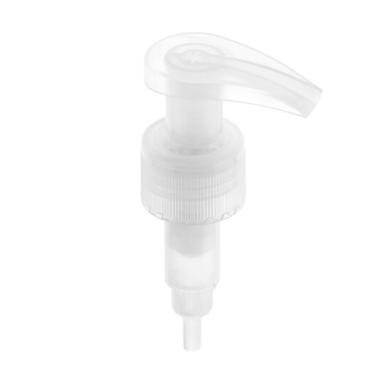 Lotion Pump – Left / Right Lock Up / 24/410 / Wide / Ribbed / Natural / 230DT
