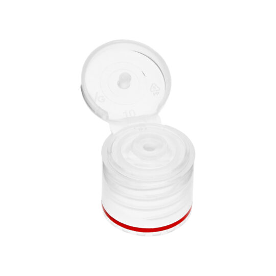Flip Top Cap – 20/415 / Natural / Hot Foil Banding / Red