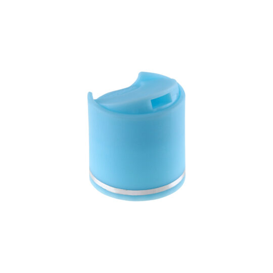 Flip Top Cap – 28/410 / White / Hot Foil Banding / Gold