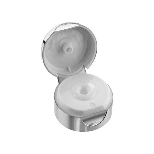 Tube Closures Snap on – 35mm / White / UV Metalising / Silver