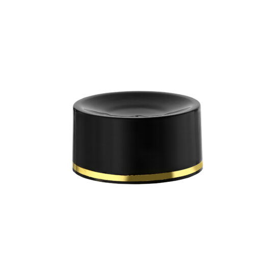 Stand up Cap – 35mm / Black / Hot Foil Banding / Gold