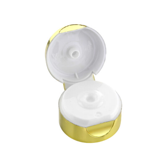 Tube Closures Snap on – 35mm / White / UV Metalising / Gold