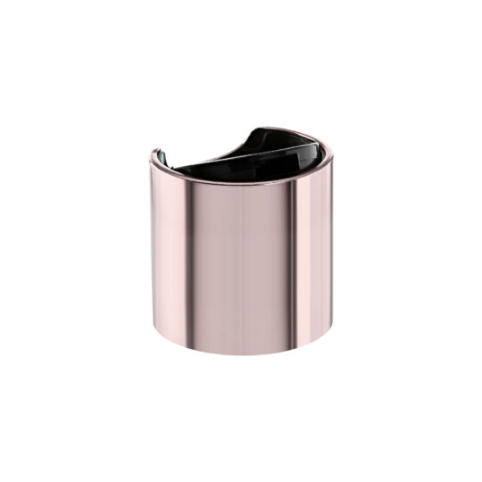 Disc Top Cap – 28/410 / Glossy / Black / Aluminium Sleeve / Rose Gold