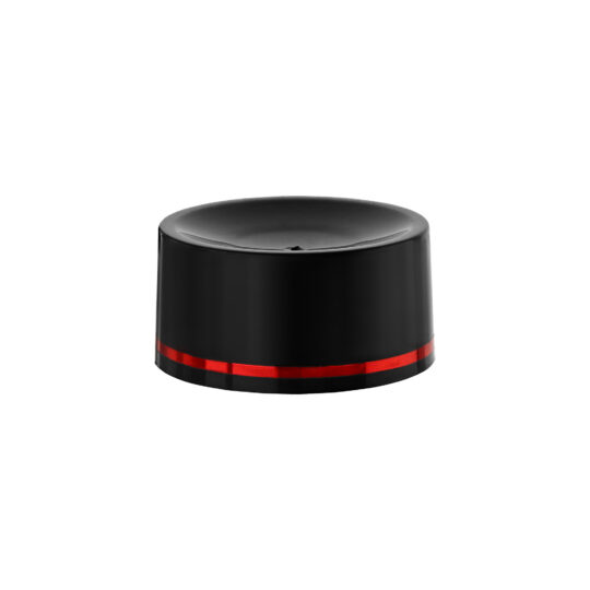 Stand up Cap – 35mm / Black / Hot Foil Banding / Red