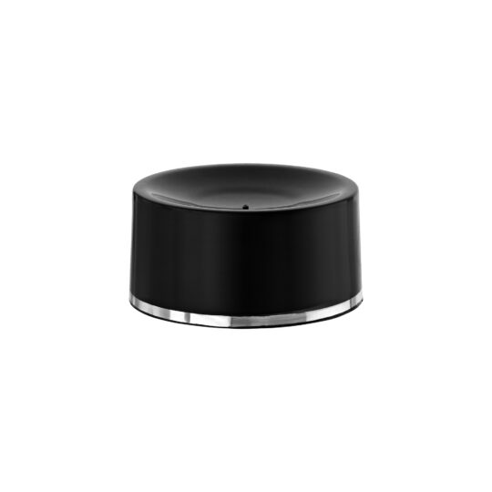 Stand up Cap – 35mm / Black / Hot Foil Banding / Silver