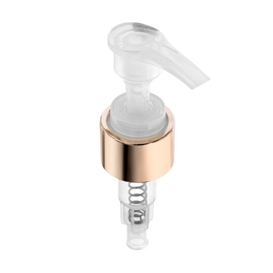 Lotion Pump – Screw Lock Down / 24/410 / Regular / Smooth / Aluminium Sleeve / Rose Gold / Natural / Custom Length