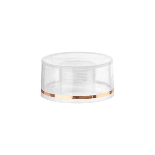 Stand up Cap – 35mm / Natural / Hot Foil Banding / Rose Gold