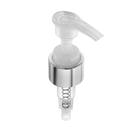 Lotion Pump – Screw Lock Down / 24/410 / Regular / Smooth / Aluminium Sleeve / Silver / Natural / Custom Length