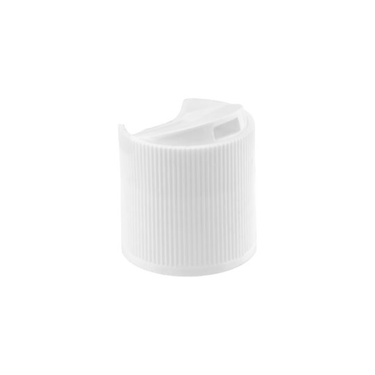 Disc Top Cap – 24/410 / Ribbed / White