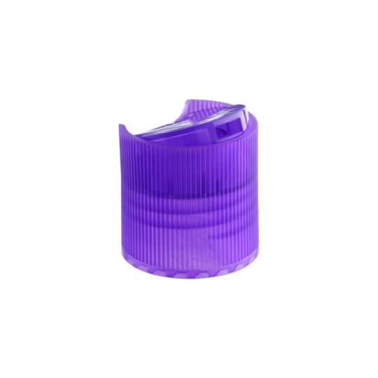 Disc Top Cap – 24/410 / Ribbed / Transparent Violet