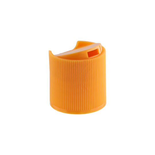 Disc Top Cap – 24/410 / Ribbed / Golden yellow