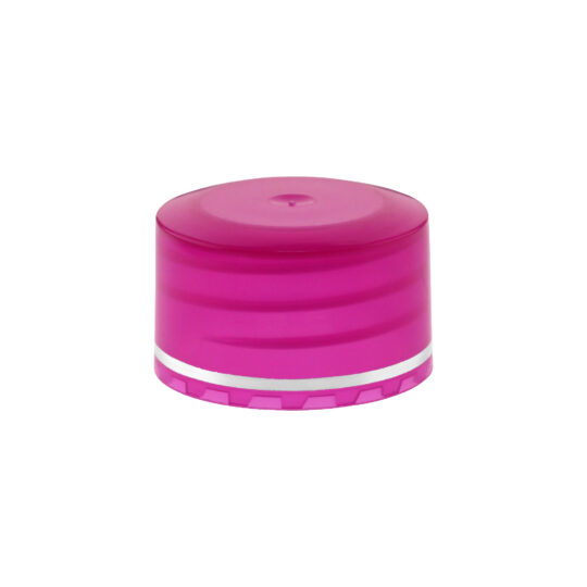 Screw Cap – 28/410 / Transparent Pink / Hot Foil Banding