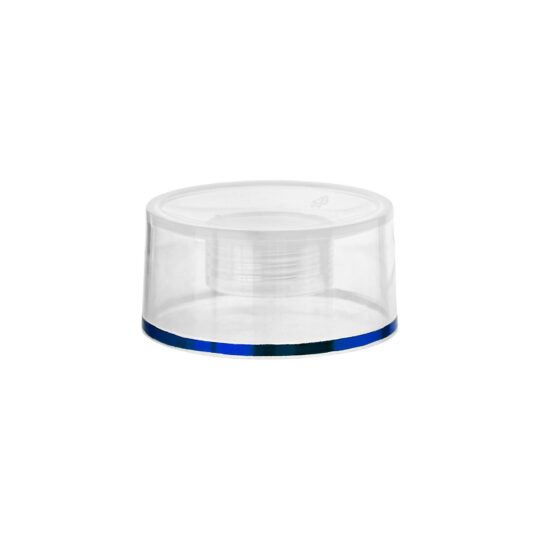 Stand up Cap – 35mm / Natural / Hot Foil Banding / Blue