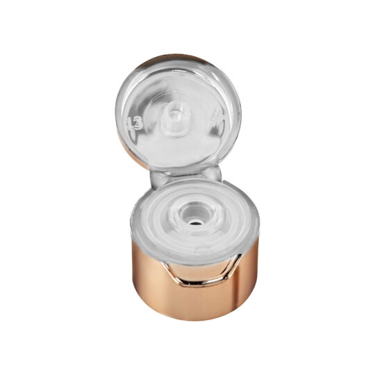 Flip Top Cap – 20/410 / Natural / UV Metalising / Rose Gold