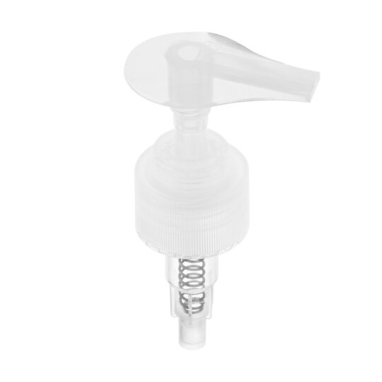 Lotion Pump – Screw Lock Down / 28/410 / Wide / Ribbed / Natural / 230DT